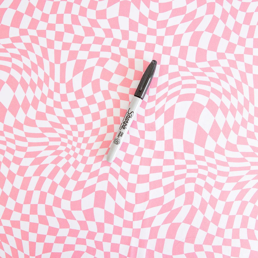 Athletic Print | Groovy - Pink - Fabric + Flow Textile Co.