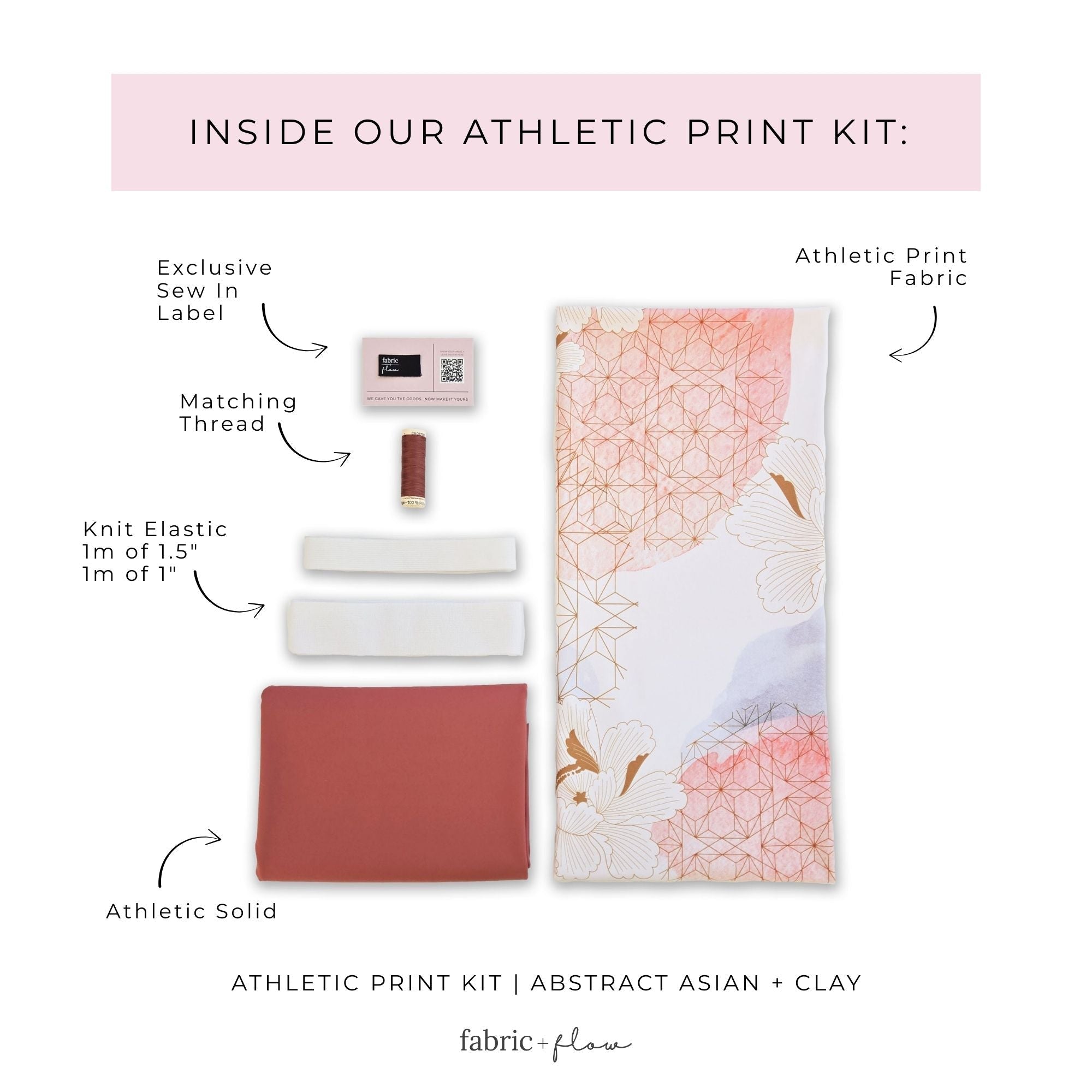 Athletic Print Kit | Abstract Asian + Clay - Fabric + Flow Textile Co.