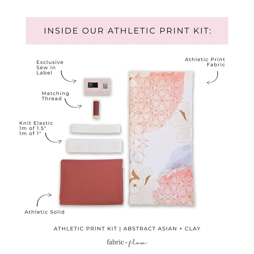 Athletic Print Kit | Abstract Asian + Clay - Fabric + Flow Textile Co.