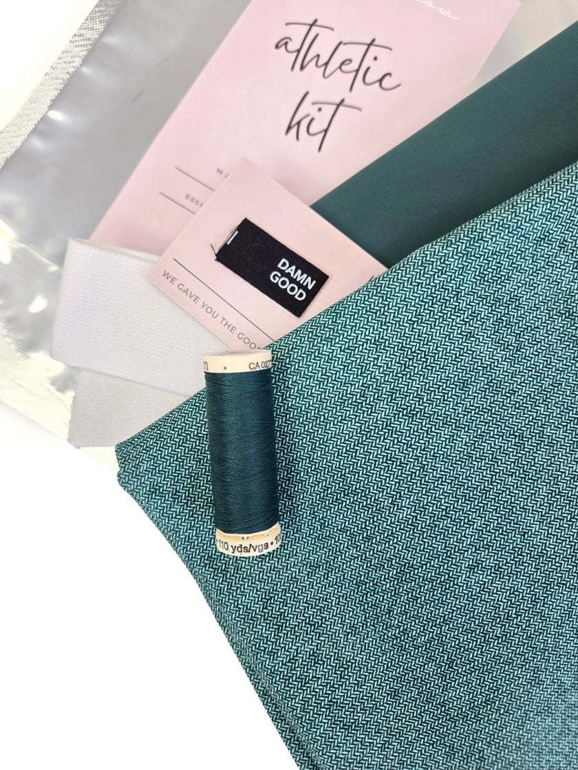 Athletic Print Kit | Cactus Herringbone + Cactus - Fabric + Flow Textile Co.