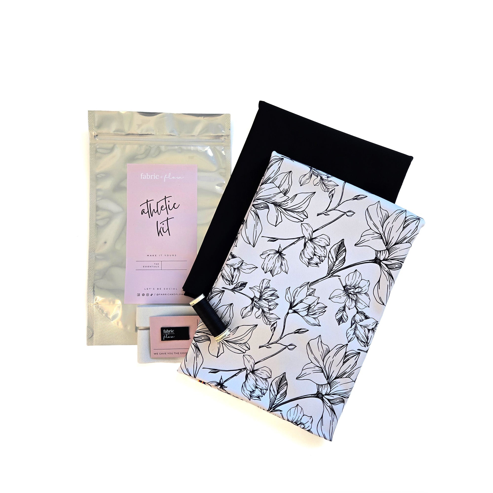 Athletic Print Kit | Floral Silhouette + Onyx Black