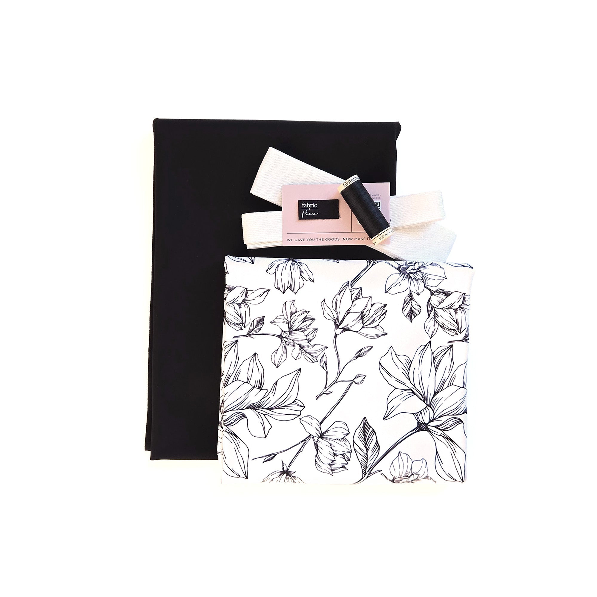 Athletic Print Kit | Floral Silhouette + Onyx Black - Fabric + Flow Textile Co.