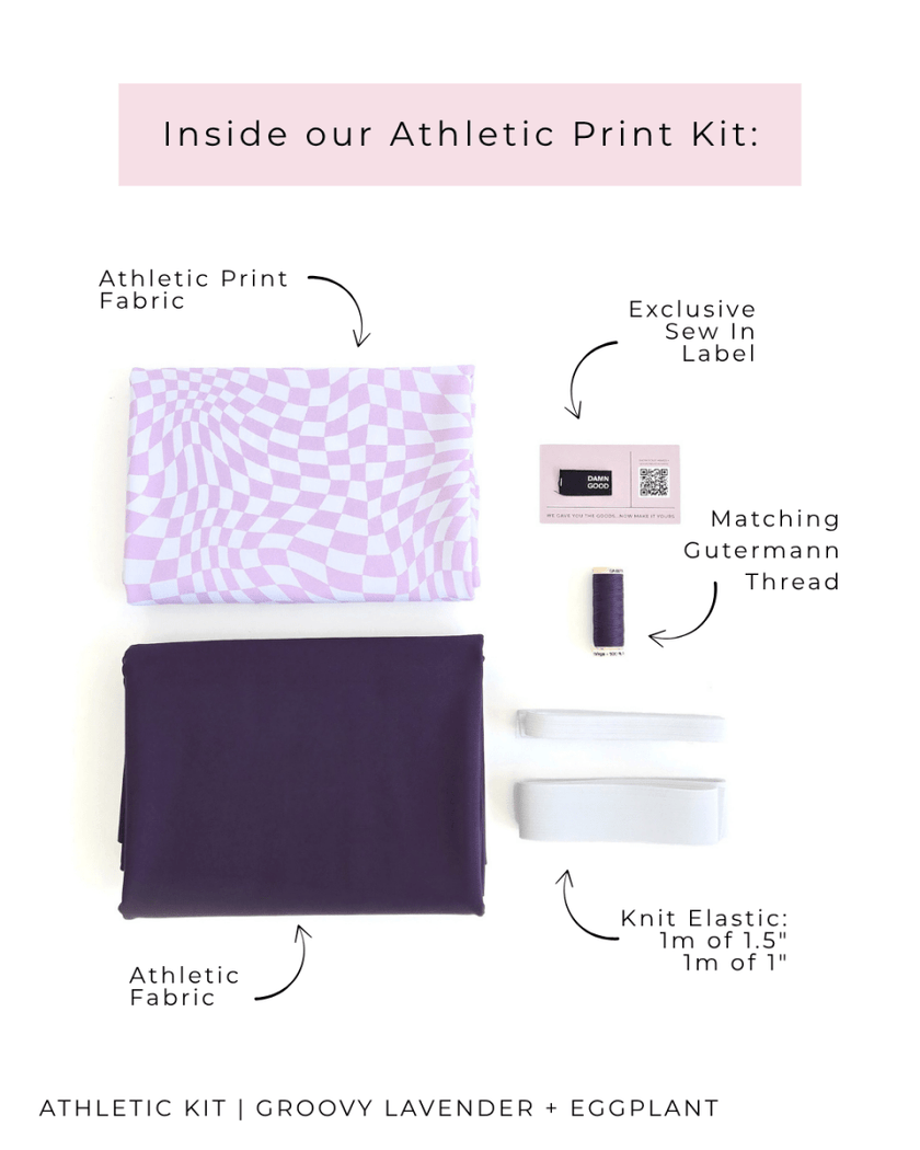 Athletic Print Kit | Groovy Lavender + Chalk White - Fabric + Flow Textile Co.