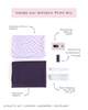Athletic Print Kit | Groovy Lavender + Chalk White - Fabric + Flow Textile Co.