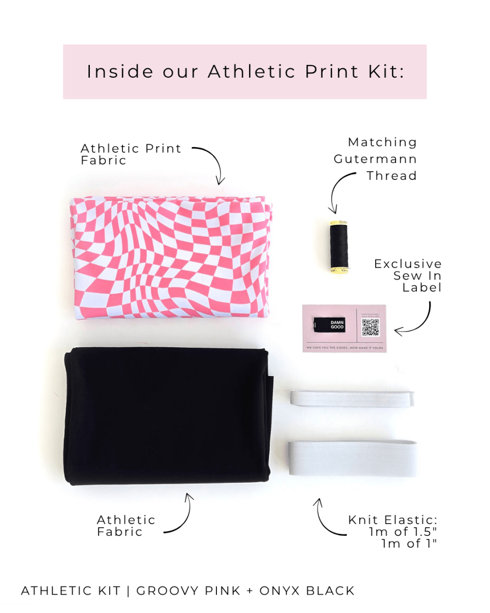 Athletic Print Kit | Groovy Pink + Onyx - Fabric + Flow Textile Co.
