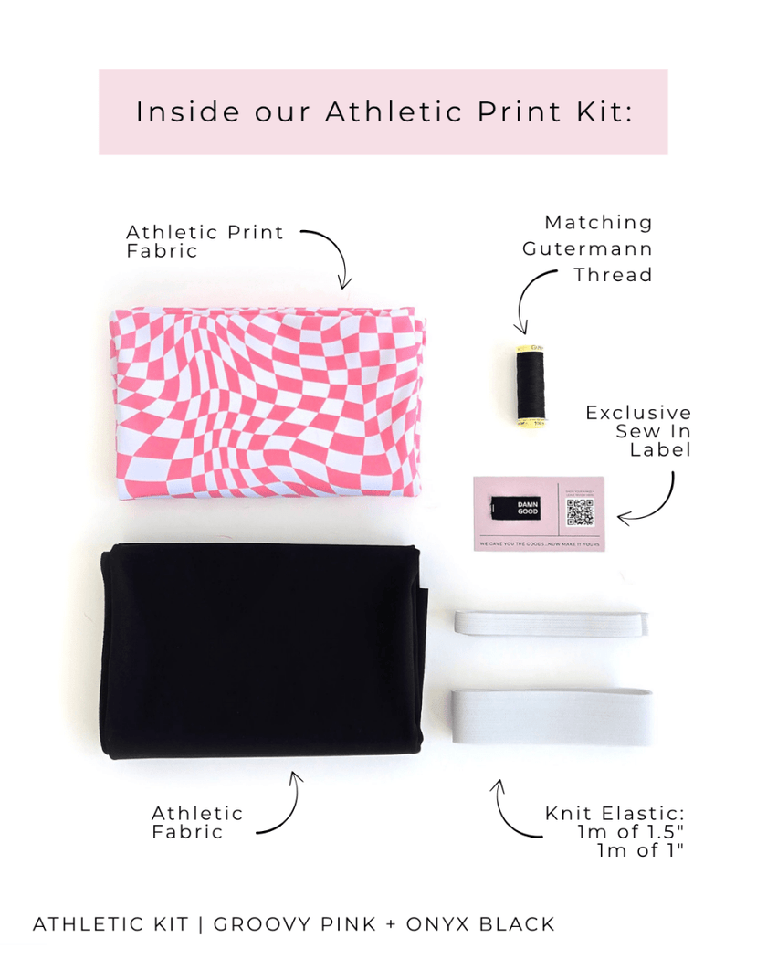 Athletic Print Kit | Groovy Pink + Onyx - Fabric + Flow Textile Co.