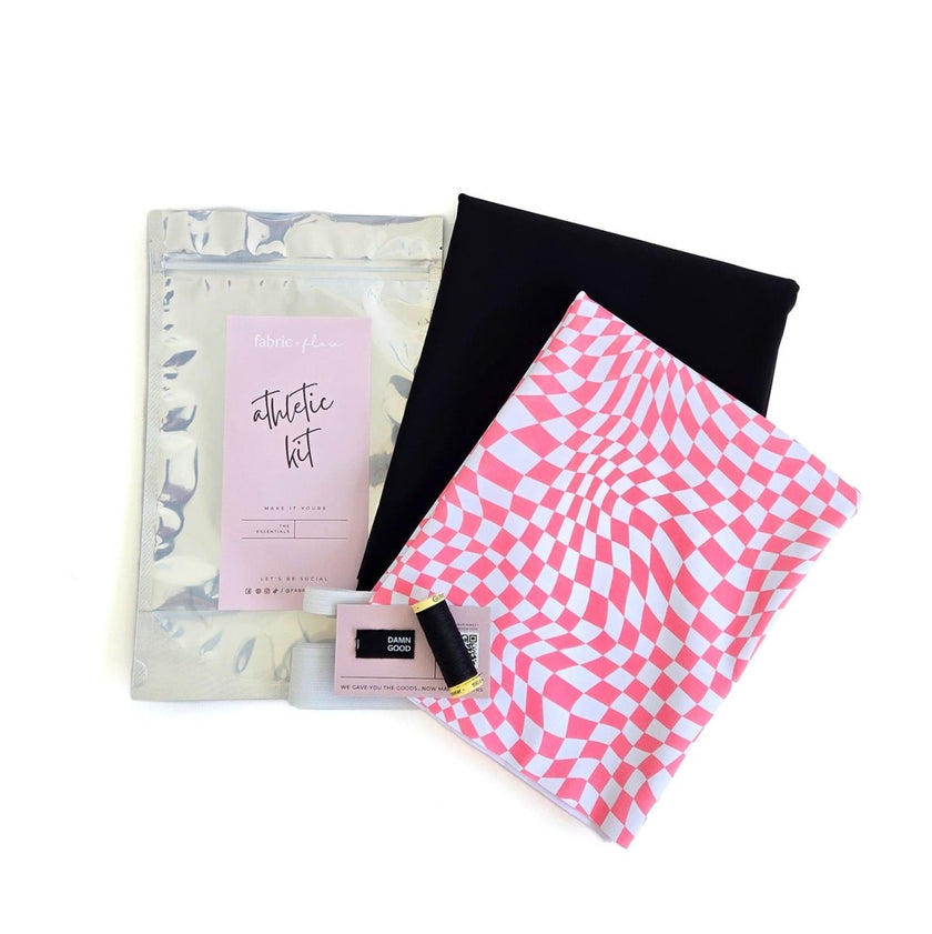 Athletic Print Kit | Groovy Pink + Onyx - Fabric + Flow Textile Co.
