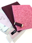 Athletic Print Kit | Guava Linen Look + Bordeaux - Fabric + Flow Textile Co.