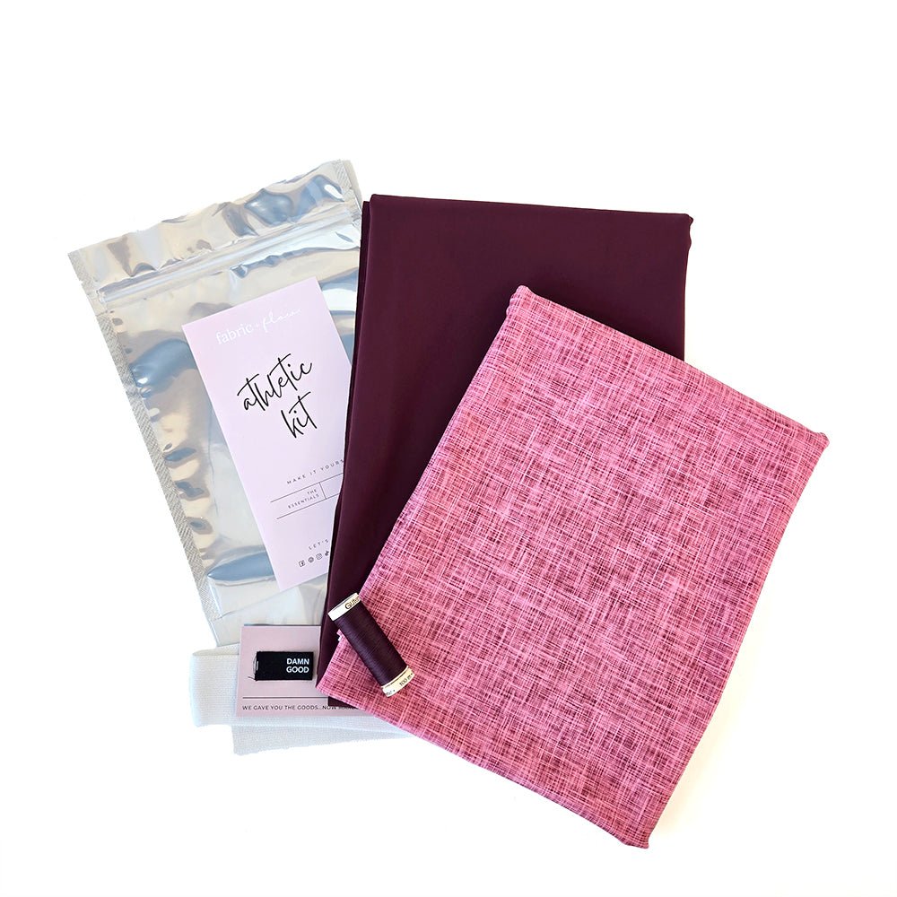 Athletic Print Kit | Guava Linen Look + Bordeaux