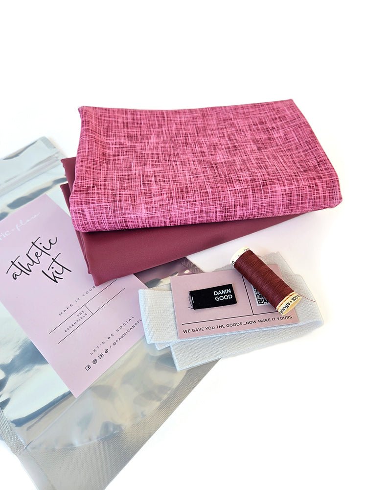 Athletic Print Kit | Guava Linen Look + Guava - Fabric + Flow Textile Co.