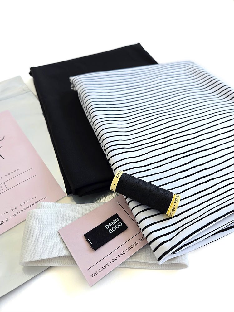 Athletic Print Kit | Microstripe + Onyx - Fabric + Flow Textile Co.