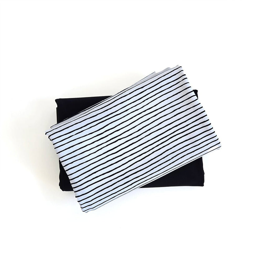 Athletic Print Kit | Microstripe + Onyx - Fabric + Flow Textile Co.