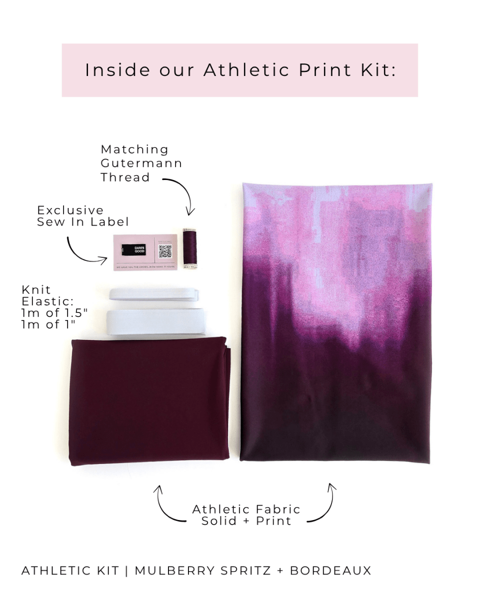 Athletic Print Kit | Mulberry Spritz + Bordeaux - Fabric + Flow Textile Co.