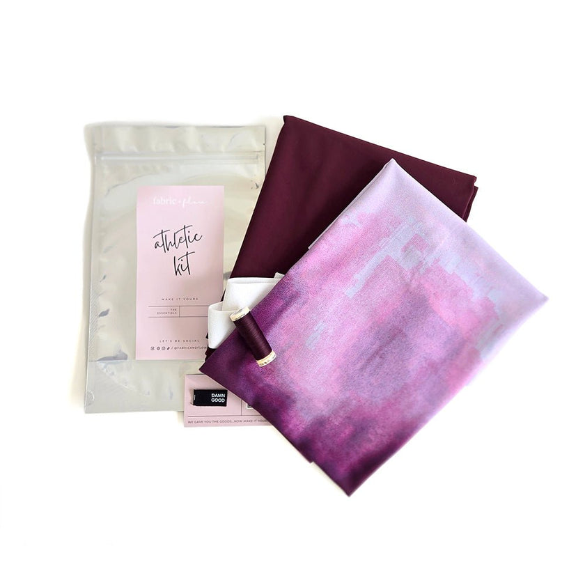 Athletic Print Kit | Mulberry Spritz + Bordeaux - Fabric + Flow Textile Co.