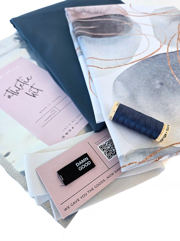 Athletic Print Kit | River Rocks + Shadow Blue - Fabric + Flow Textile Co.