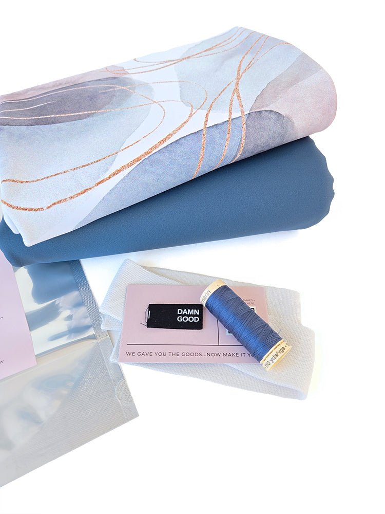 Athletic Print Kit | River Rocks + Shadow Blue - Fabric + Flow Textile Co.