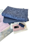 Athletic Print Kit | Storm Blue Linen Look + Storm Blue - Fabric + Flow Textile Co.