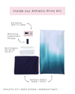 Athletic Print Kit | Storm Blue Linen Look + Storm Blue - Fabric + Flow Textile Co.