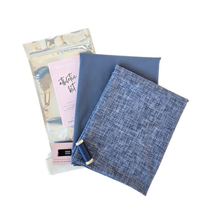 Athletic Print Kit | Storm Blue Linen Look + Storm Blue - Fabric + Flow Textile Co.