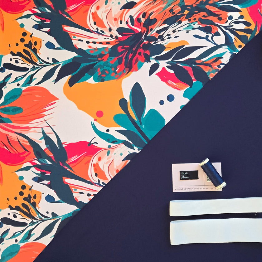 Athletic Print Kit | Tropical Hurricane + Midnight - Fabric + Flow Textile Co.