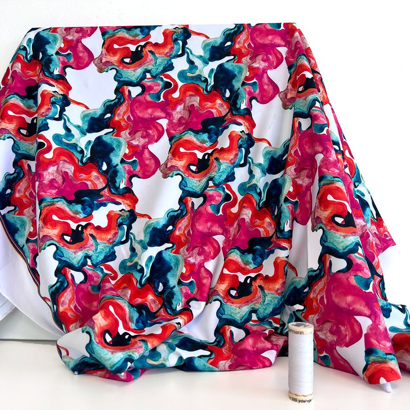 Athletic Print | Watercolour Swirls - Fabric + Flow Textile Co.