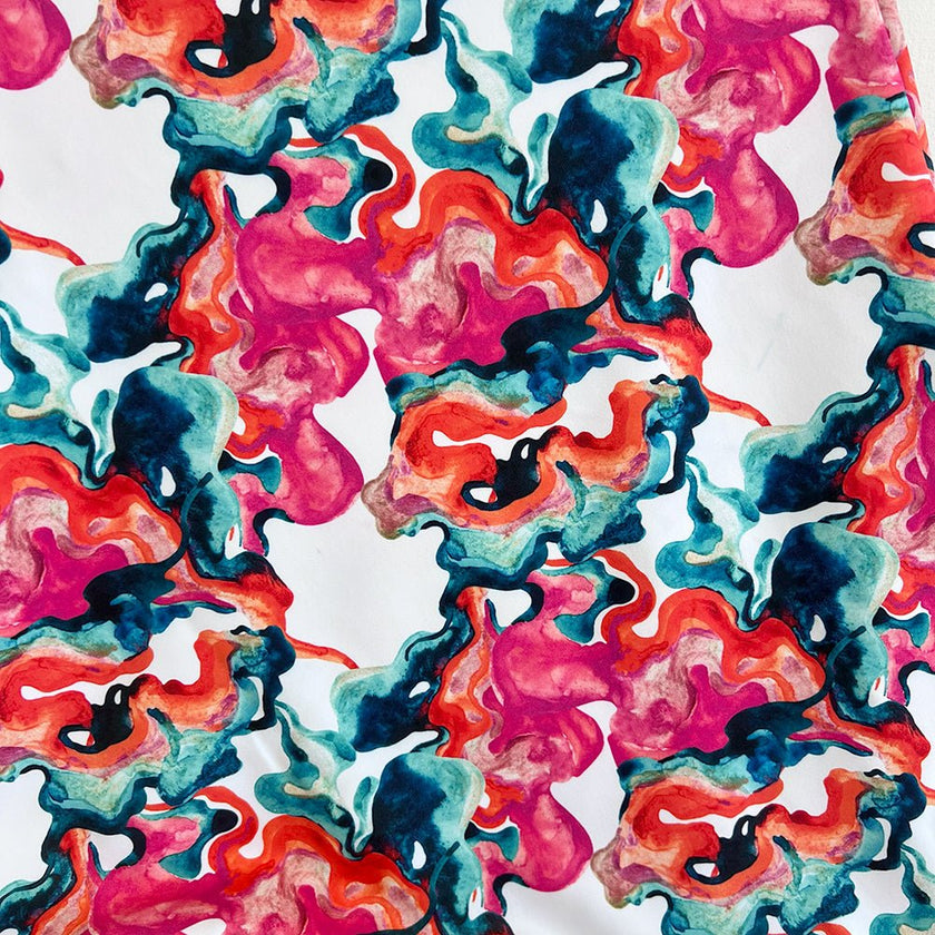 Athletic Print | Watercolour Swirls - Fabric + Flow Textile Co.