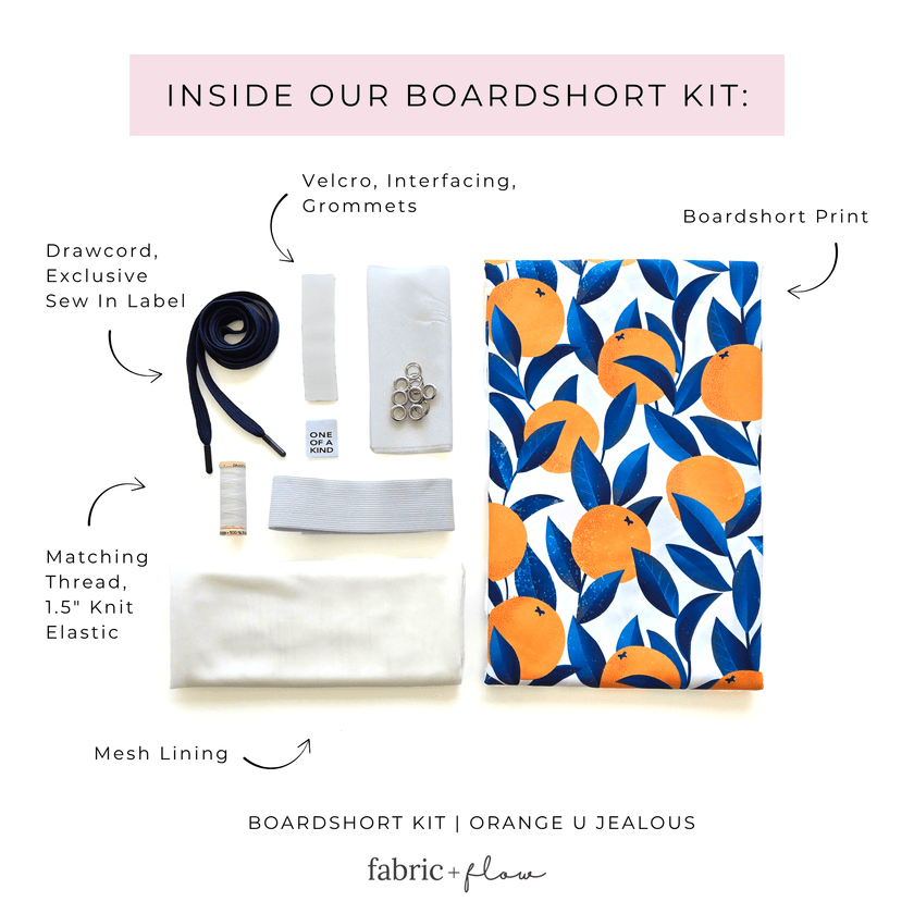 Boardshort Kit | Orange U Jealous - Fabric + Flow Textile Co.