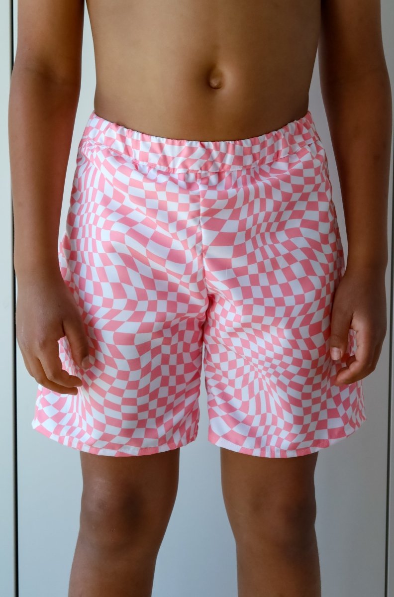 Boardshort Swim Print | Groovy Mint - Fabric + Flow Textile Co.