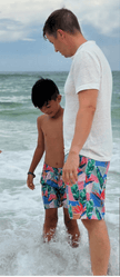 Boardshort Swim Print | Paradise City - Fabric + Flow Textile Co.