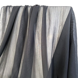 Chiffon | Black Crinkle - Fabric + Flow Textile Co.