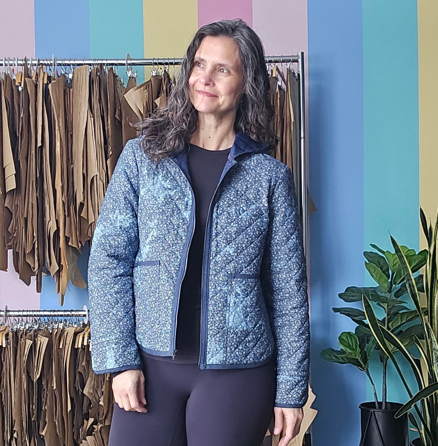 Coating | Vintage Bluebell Quilted - Fabric + Flow Textile Co.