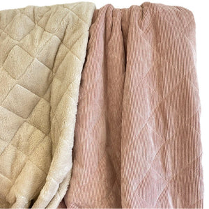 Coating | Vintage Rose Quilted Corduroy - Fabric + Flow Textile Co.