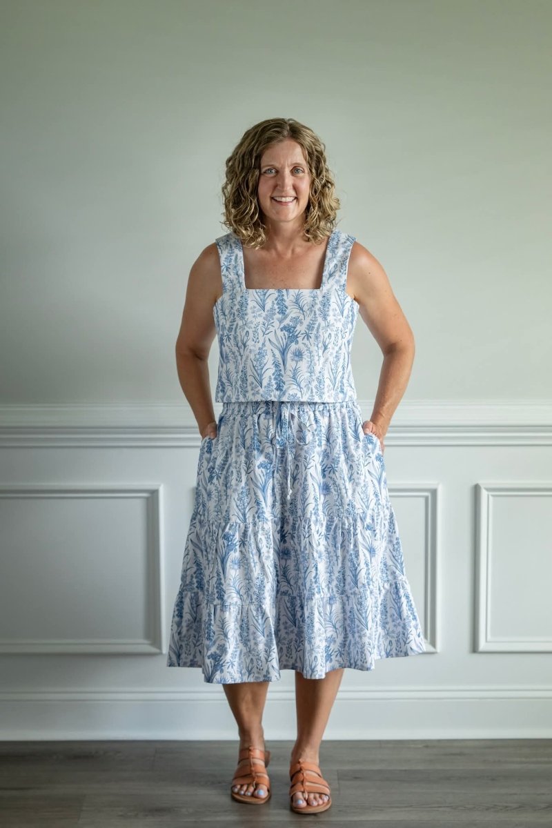 Cotton Poplin Print | French Botanicals - Fabric + Flow Textile Co.