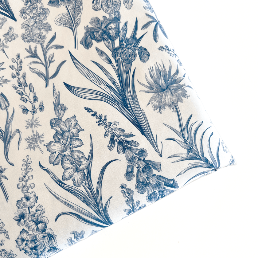 Cotton Poplin Print | French Botanicals - Fabric + Flow Textile Co.
