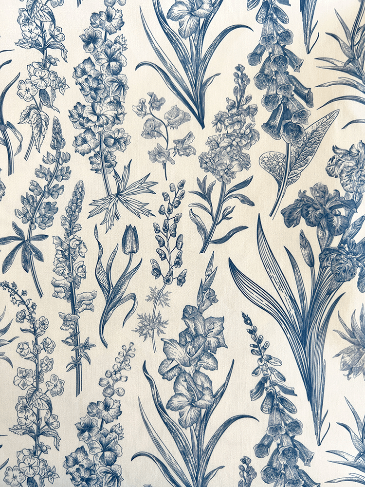 Cotton Poplin Print | French Botanicals - Fabric + Flow Textile Co.