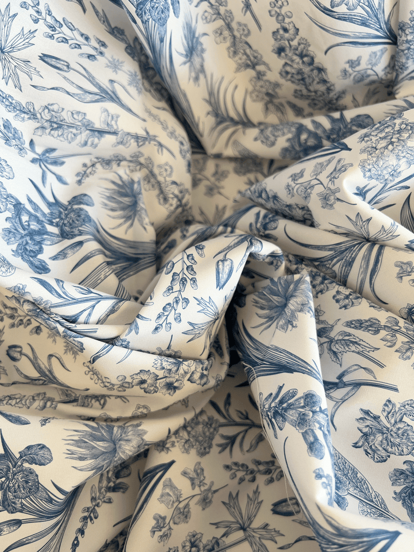 Cotton Poplin Print | French Botanicals - Fabric + Flow Textile Co.