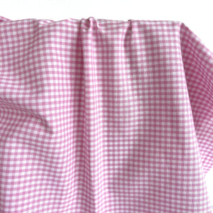 Cotton Print | Pink Gingham - Fabric + Flow Textile Co.