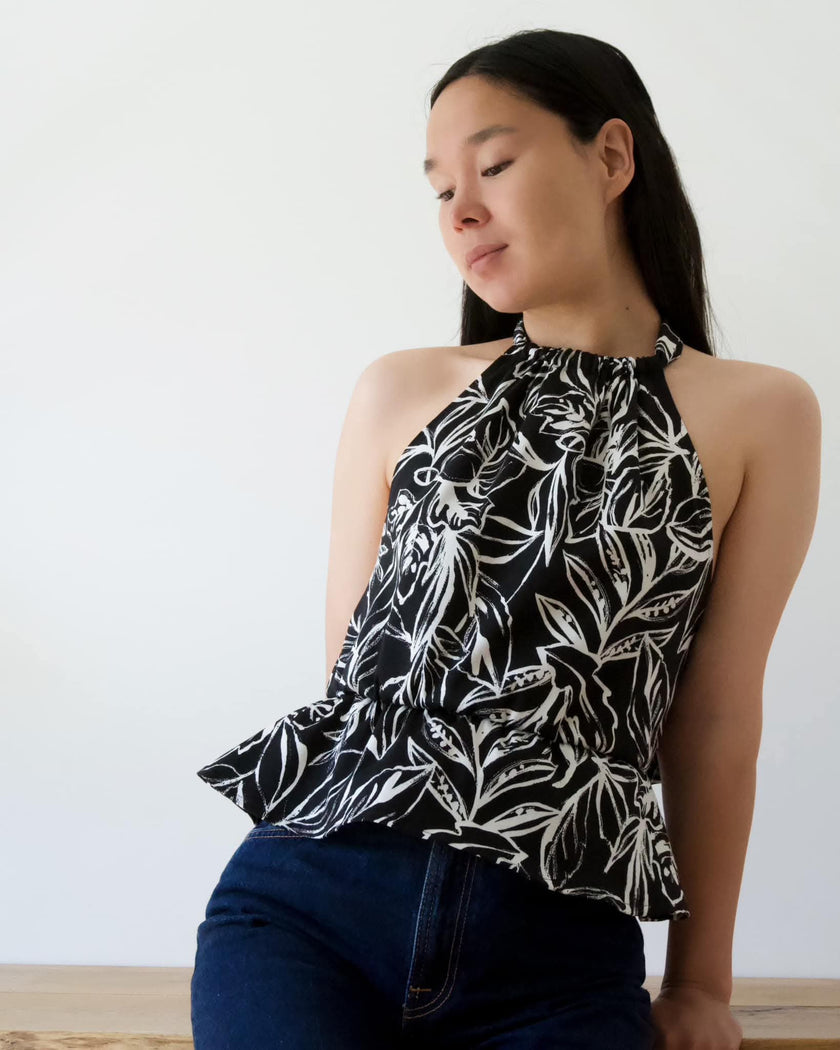 Cotton Stretch Print | Night Garden - Fabric + Flow Textile Co.