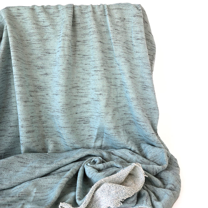 Deadstock French Terry | Mint Melange - Fabric + Flow Textile Co.