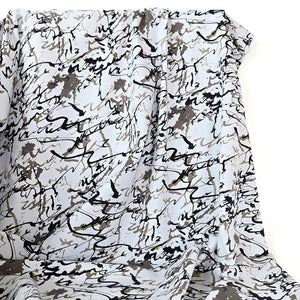 Deadstock | Jersey Knit Print - Scribbles - Fabric + Flow Textile Co.