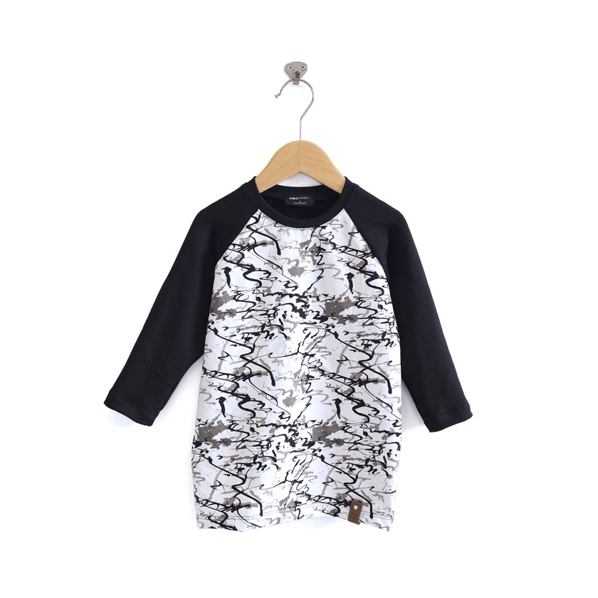 Deadstock | Jersey Knit Print - Scribbles - Fabric + Flow Textile Co.