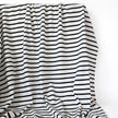 Deadstock | Ribbed Knit - Black + Cream Stripe - Fabric + Flow Textile Co.