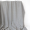 Deadstock | Ribbed Knit - Black + Cream Stripe - Fabric + Flow Textile Co.