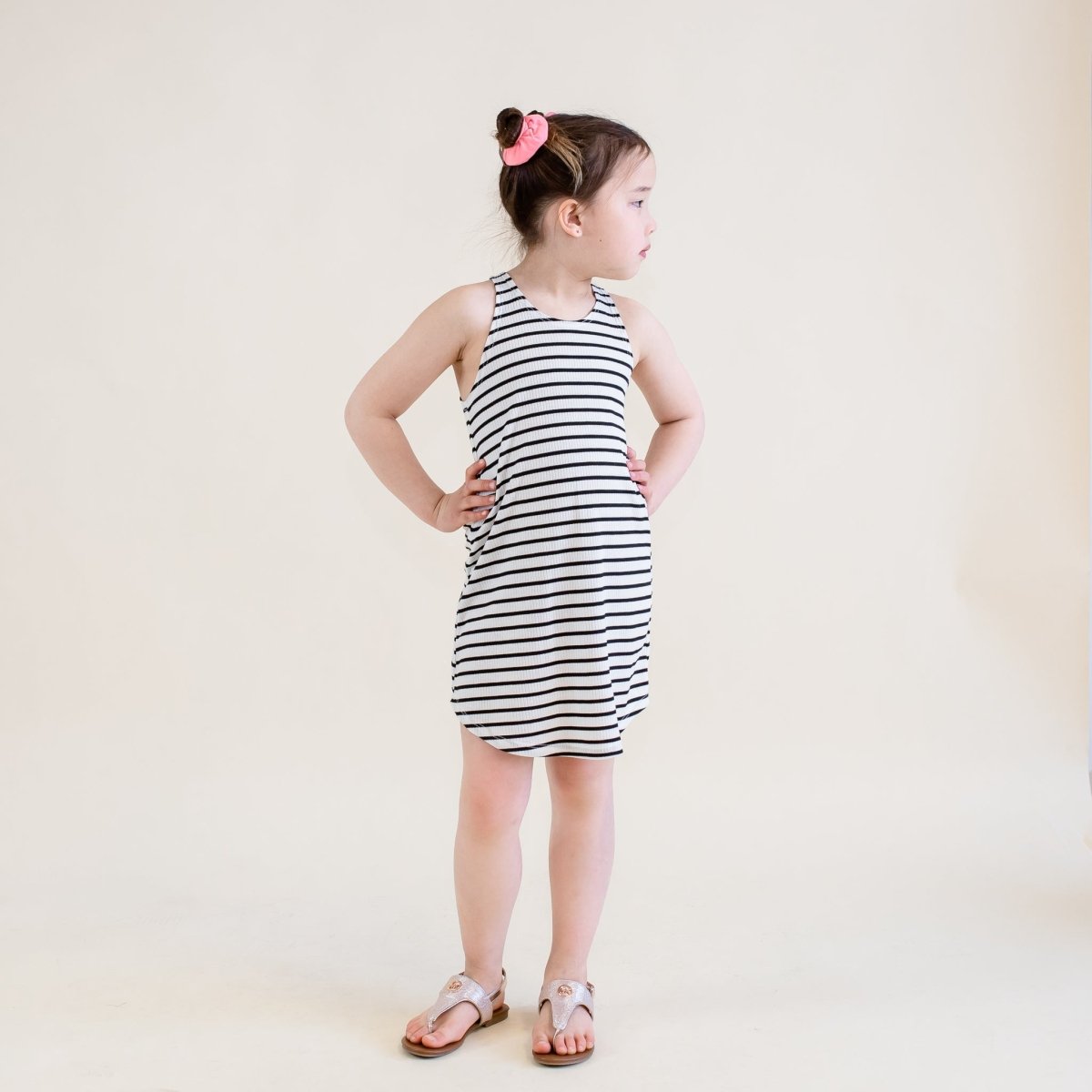 Deadstock | Ribbed Knit - Black + Cream Stripe - Fabric + Flow Textile Co.