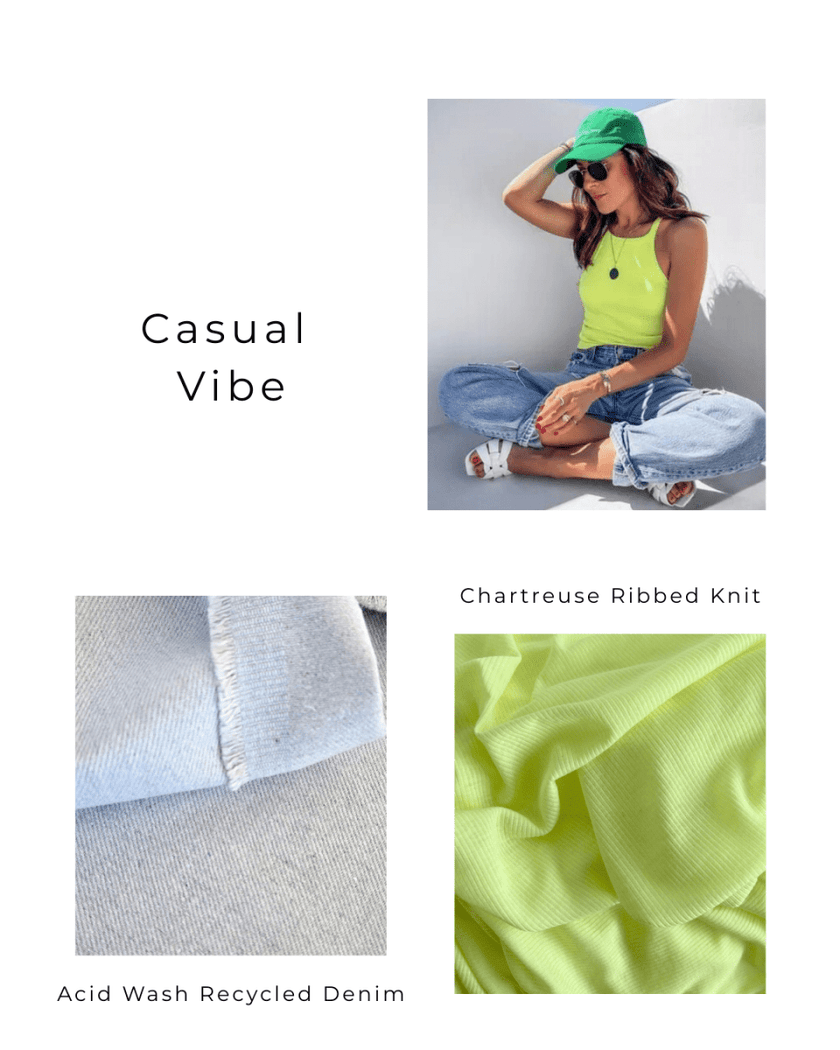 Deadstock | Ribbed Knit - Chartreuse - Fabric + Flow Textile Co.