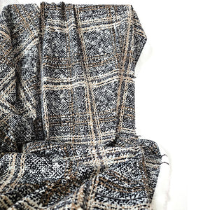 Deadstock | Sweater Knit Graphic Plaid - Fabric + Flow Textile Co.
