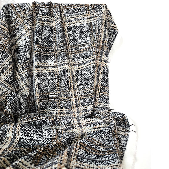Deadstock | Sweater Knit Graphic Plaid - Fabric + Flow Textile Co.