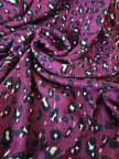 Deadstock | Sweater Knit - Purple Leopard - Fabric + Flow Textile Co.