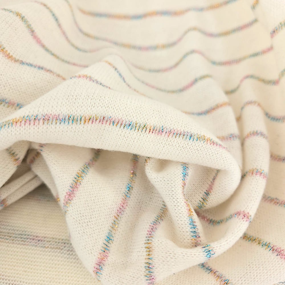 Deadstock | Sweater Knit - Rainbow Stripe - Fabric + Flow Textile Co.