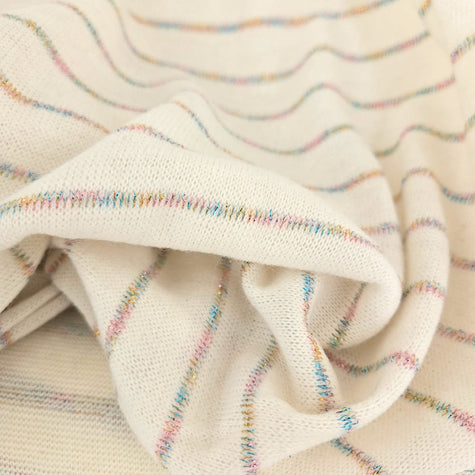 Deadstock | Sweater Knit - Rainbow Stripe - Fabric + Flow Textile Co.